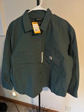 Carhartt Rugged Flex Heavyweight Green Work Shirt Jacket